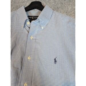 Ralph Lauren Blaire Short Sleeve Button‎ Down Shirt Mens XL Plaid Checkered